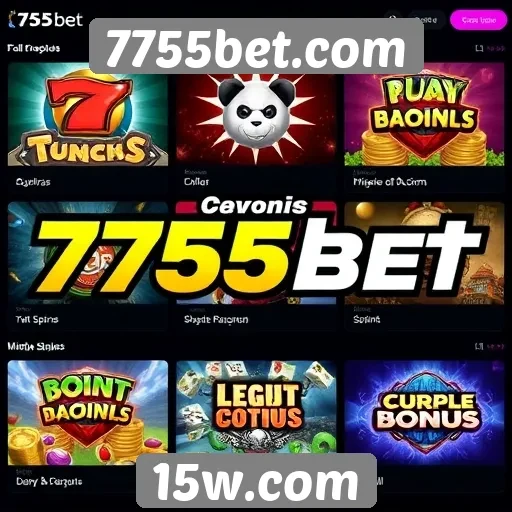 Diversidade de jogos disponíveis na plataforma 7755bet.com